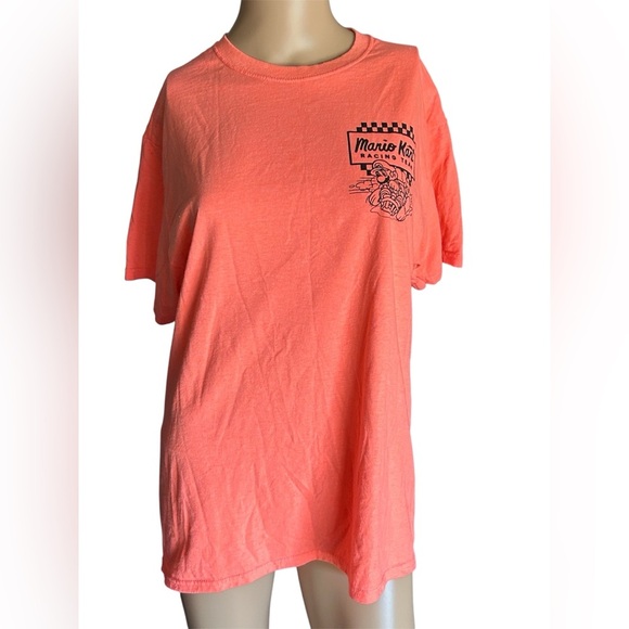 Mario Kart Racing Team Crew Neck Tee Neon Melon Gamer Graphic Mario Shirt Size M - Picture 2 of 4